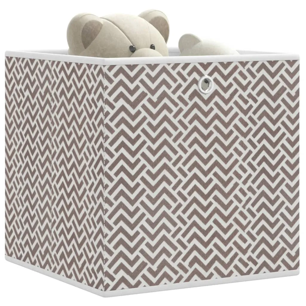 Foldable Storage Boxes 4 pcs Brown 32x32x32 cm Non-woven Fabric