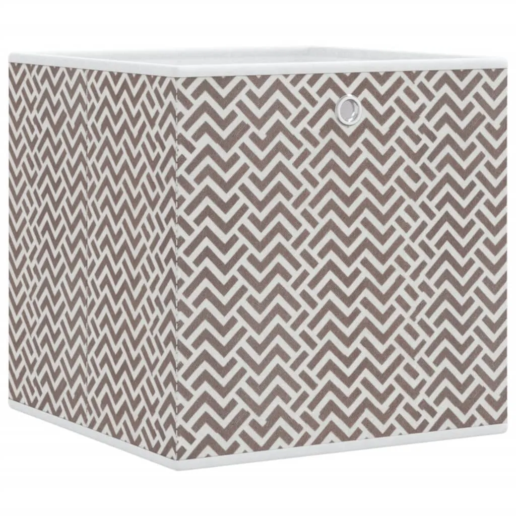 Foldable Storage Boxes 4 pcs Brown 32x32x32 cm Non-woven Fabric