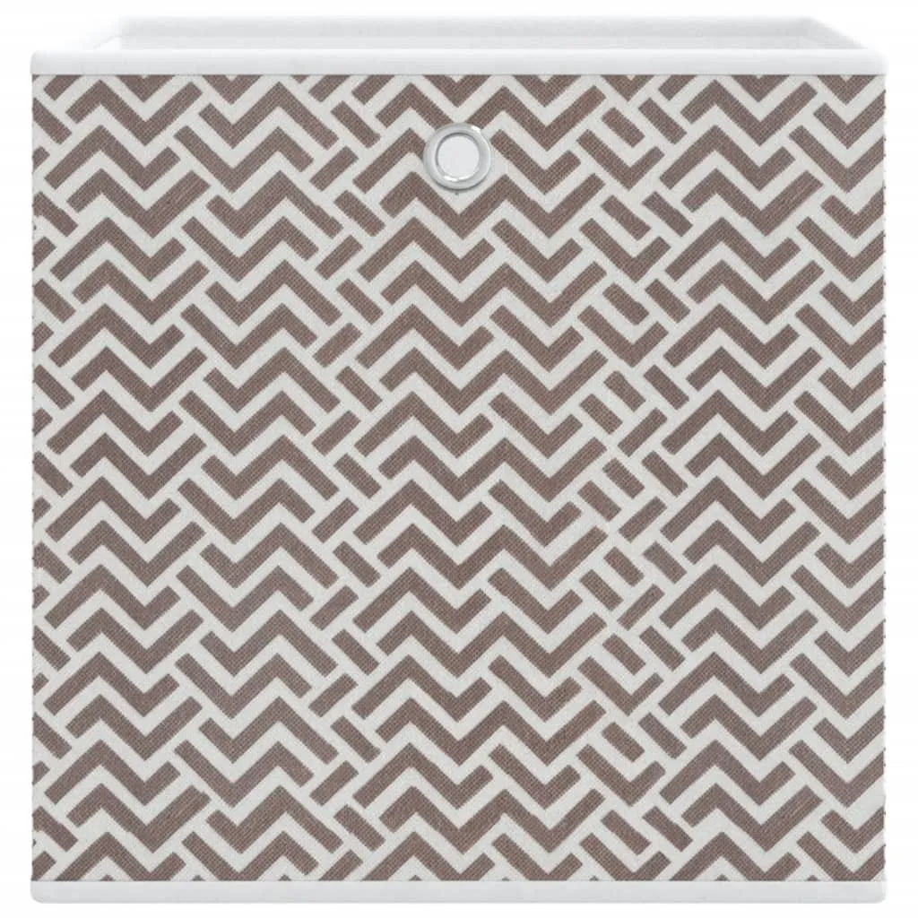Foldable Storage Boxes 4 pcs Brown 32x32x32 cm Non-woven Fabric