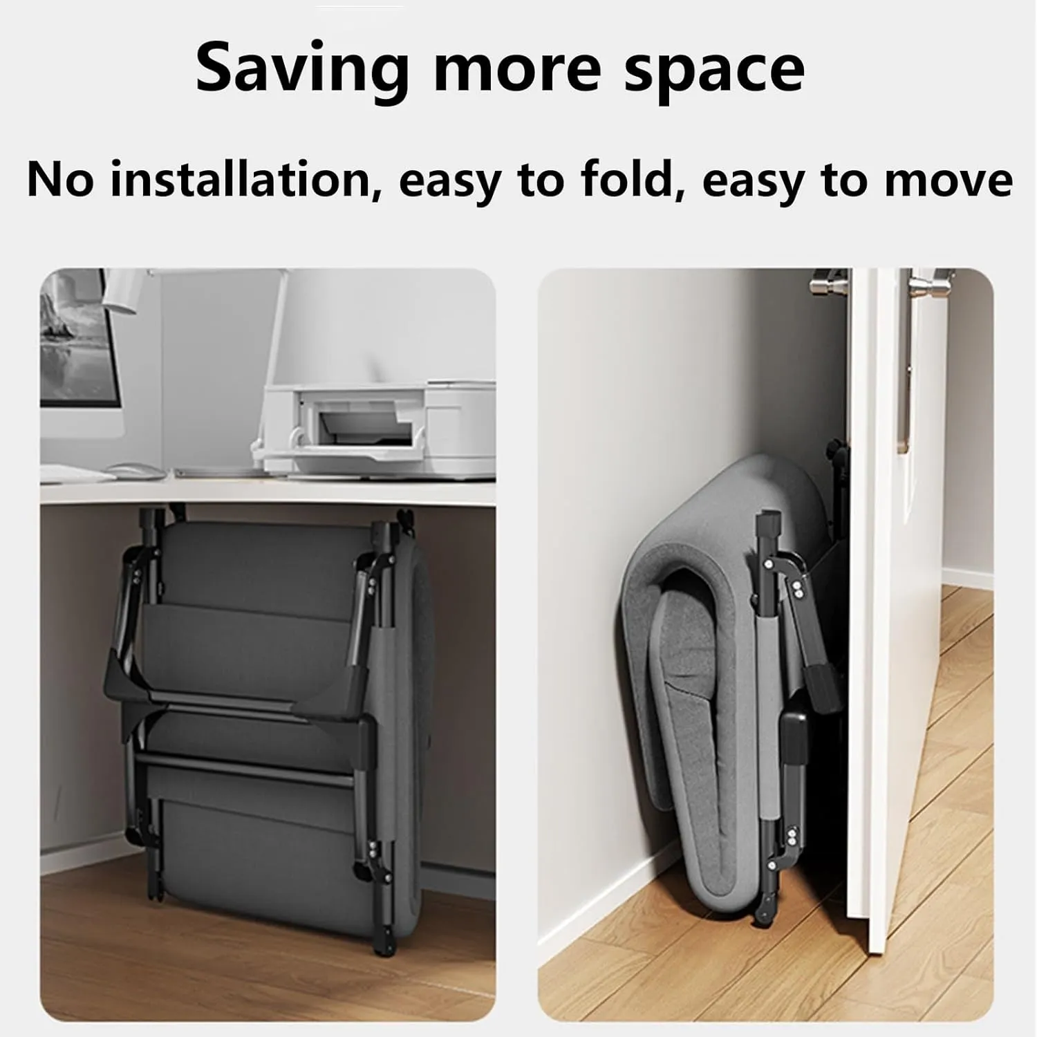 Folding Camping Cot, Portable Foldable Guest Bed with Side Storage Bag, 6-Position Adjustable Lounge Foldable Bed for Home Office Nap Beach Pool Patio Travel, Steady Frame(170 * 55 * 25cm)