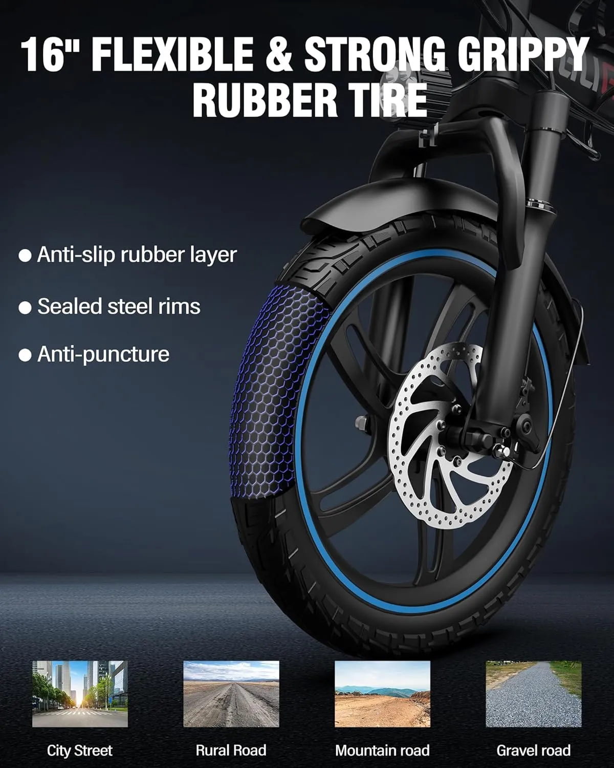 Folding Electric Bike for Adults,Mini Bike 500/750 Motor,28/30MPH,48V 15/20Ah Removable Battery,Up to 25-65Miles, 16" Fat Tire Ebike,Commuter Electric Bicycles for Adults Teens-2 Seater