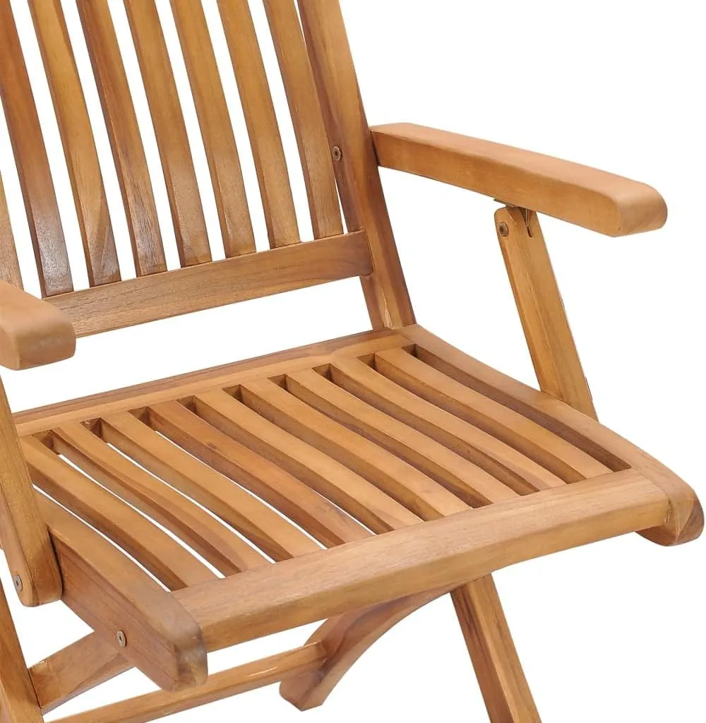 Folding Patio Chairs 2 pcs Solid Teak Wood Outdoor Chairs, Foldable Garden Dining Chairs, Weather Resistant Teak Patio Furniture for Balcony, Garden, Beach, and Lawn