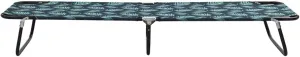 Folding Sun Lounger Steel Leaf PatternLuxury Sun Loungers with Adjustable Backrest and Cushioned Seat