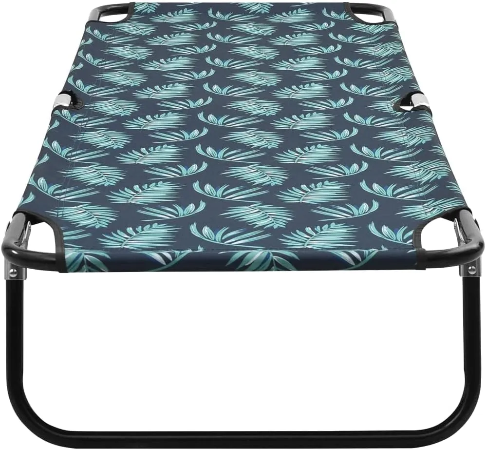 Folding Sun Lounger Steel Leaf PatternLuxury Sun Loungers with Adjustable Backrest and Cushioned Seat