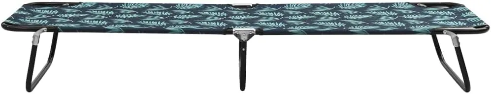 Folding Sun Lounger Steel Leaf PatternLuxury Sun Loungers with Adjustable Backrest and Cushioned Seat