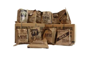 Food Dude 82nd Military MRE Surplus - 2025 Inspection - US MRE Meals Ready to Eat Military MRE Meals with Heater Packs - 4 Pack of MRE Meals Bulk w/ 1250 Calories per MRE Full Meal - 4 MRE Food Packs