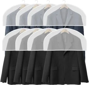 Foraineam 20 Pack Shoulder Covers Clothes Suit Protectors Breathable Garment Dust Covers for Suit, Coats, Jackets, Dress Closet Storage