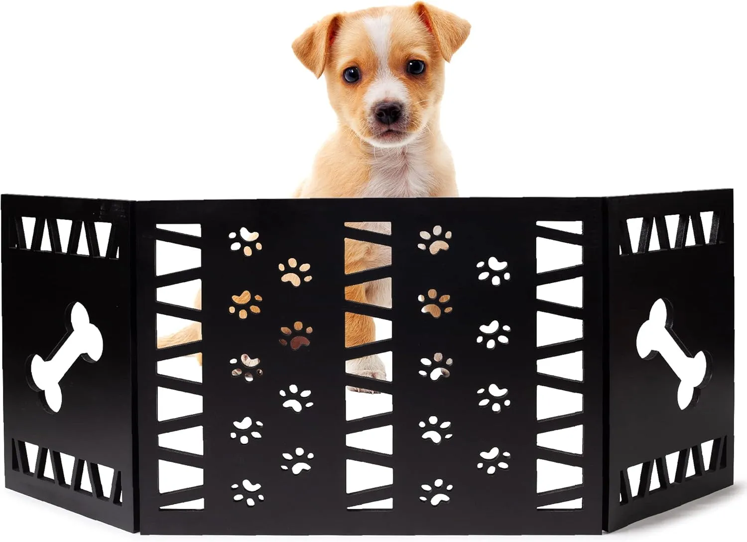 Free Standing Pet Gate | Pet Gate for Small Dogs | Free Standing Dog Gate for Stairs | Freestanding Dog Gates for Doorways | Freestanding Pet Gates for Dogs | Width 23.5-47 inch | Height 18.75 inch