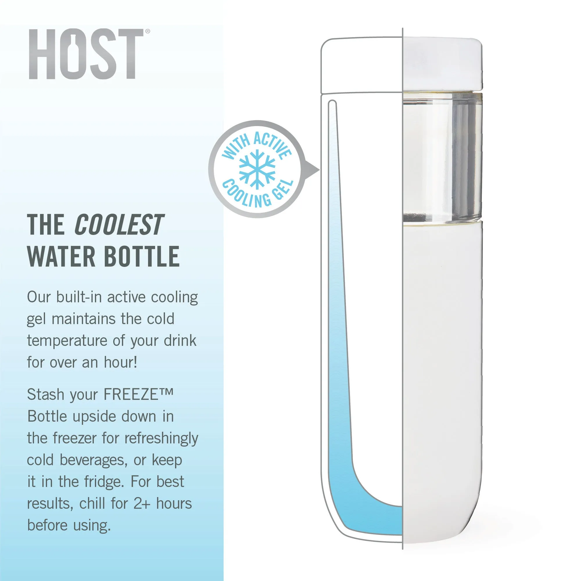 Freeze™ bottle in white by host®