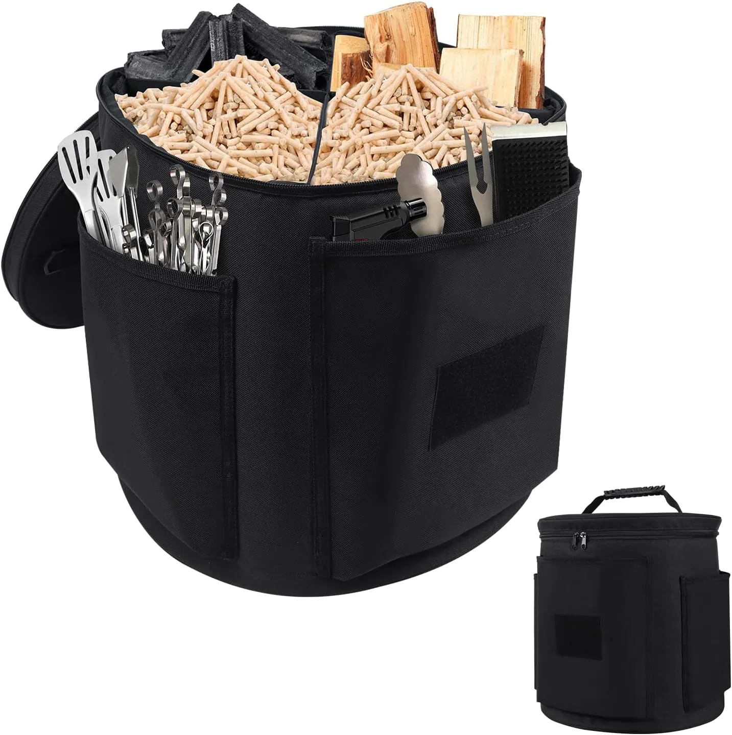 Fuel Pellet Storage Bag Wood Pellet Storage Carry Bag Waterproof Outdoor Fuel Pellet Storage Container for Pellets, Charcoal, Wood Chips, Bag Only