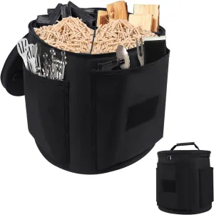 Fuel Pellet Storage Bag Wood Pellet Storage Carry Bag Waterproof Outdoor Fuel Pellet Storage Container for Pellets, Charcoal, Wood Chips, Bag Only