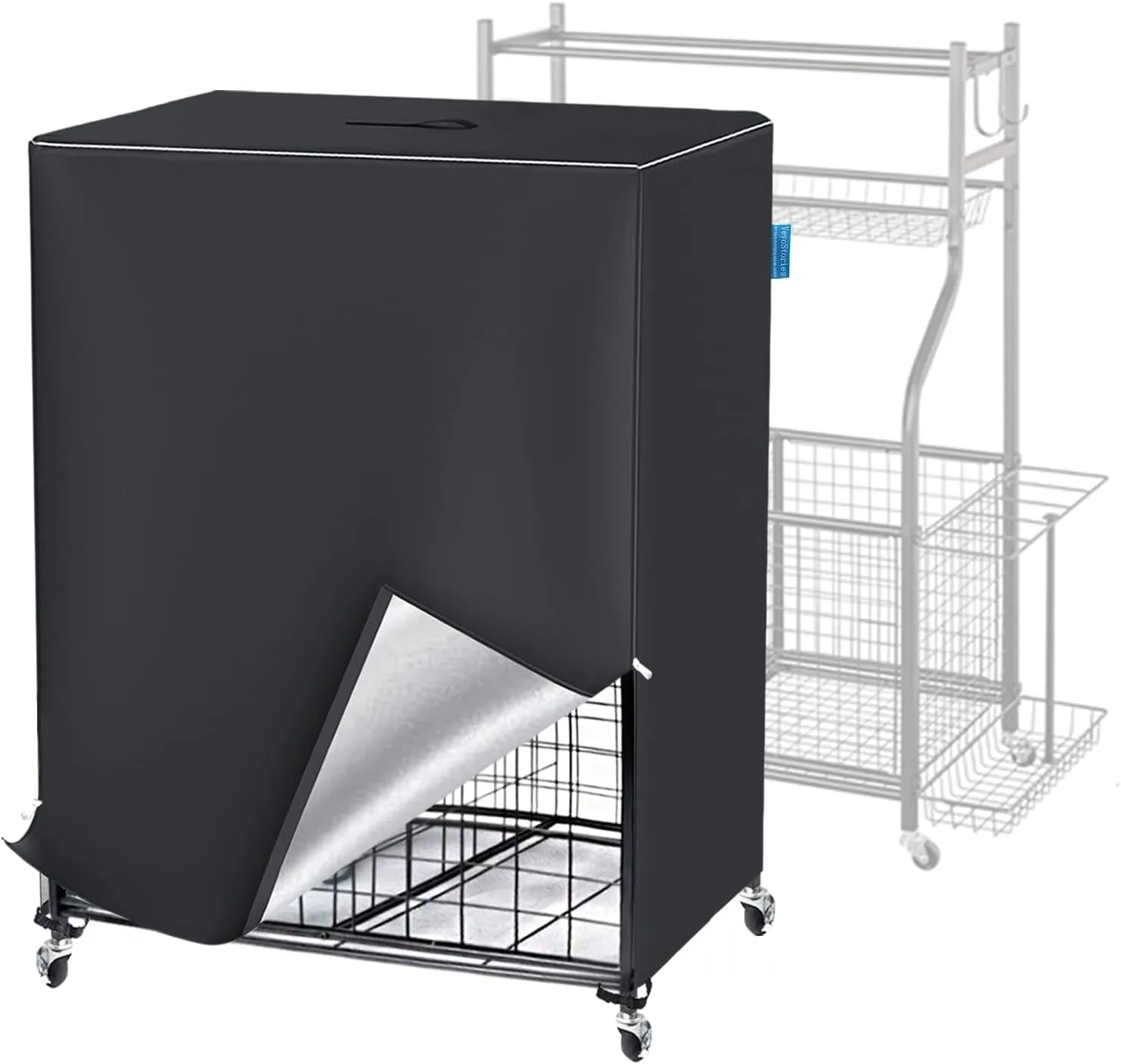 Garage Sports Equipment Organizer Cover, Ball Storage Rack Cover Outdoor, 600D Oxford, Waterproof and Dustproof, 38 "L x 18" W x 45 "H - Protecting Your Sports Equipment and Toys.(Cover Only)