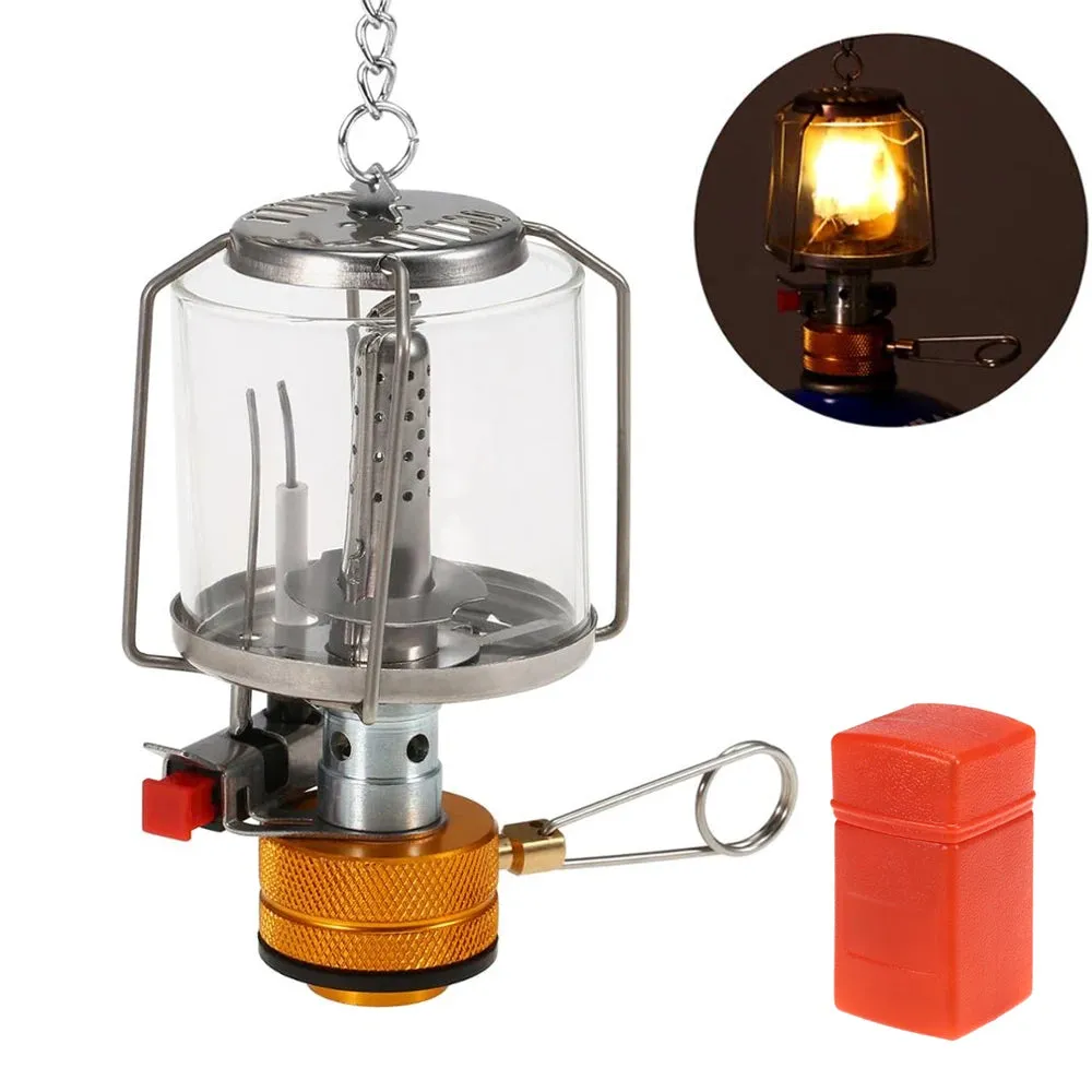 Gas Lamp Outdoor Camping Lantern Tent Lamp Hanging Glass Lamp Portable Gas Light Gas Lamp Outdoor Camping Lantern Tent Lamp