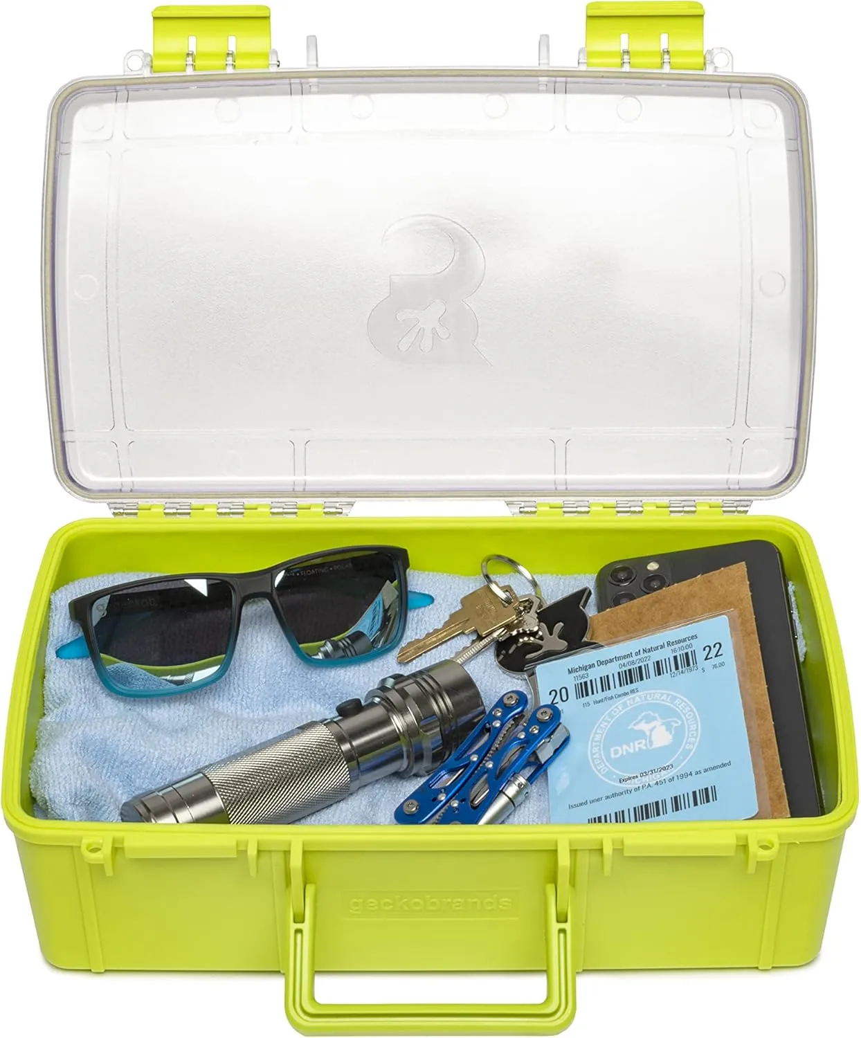 geckobrands Waterproof Dry Box with Silicone Liner – Durable, Dust-Proof, Crush-Proof Storage for Electronics and Gear