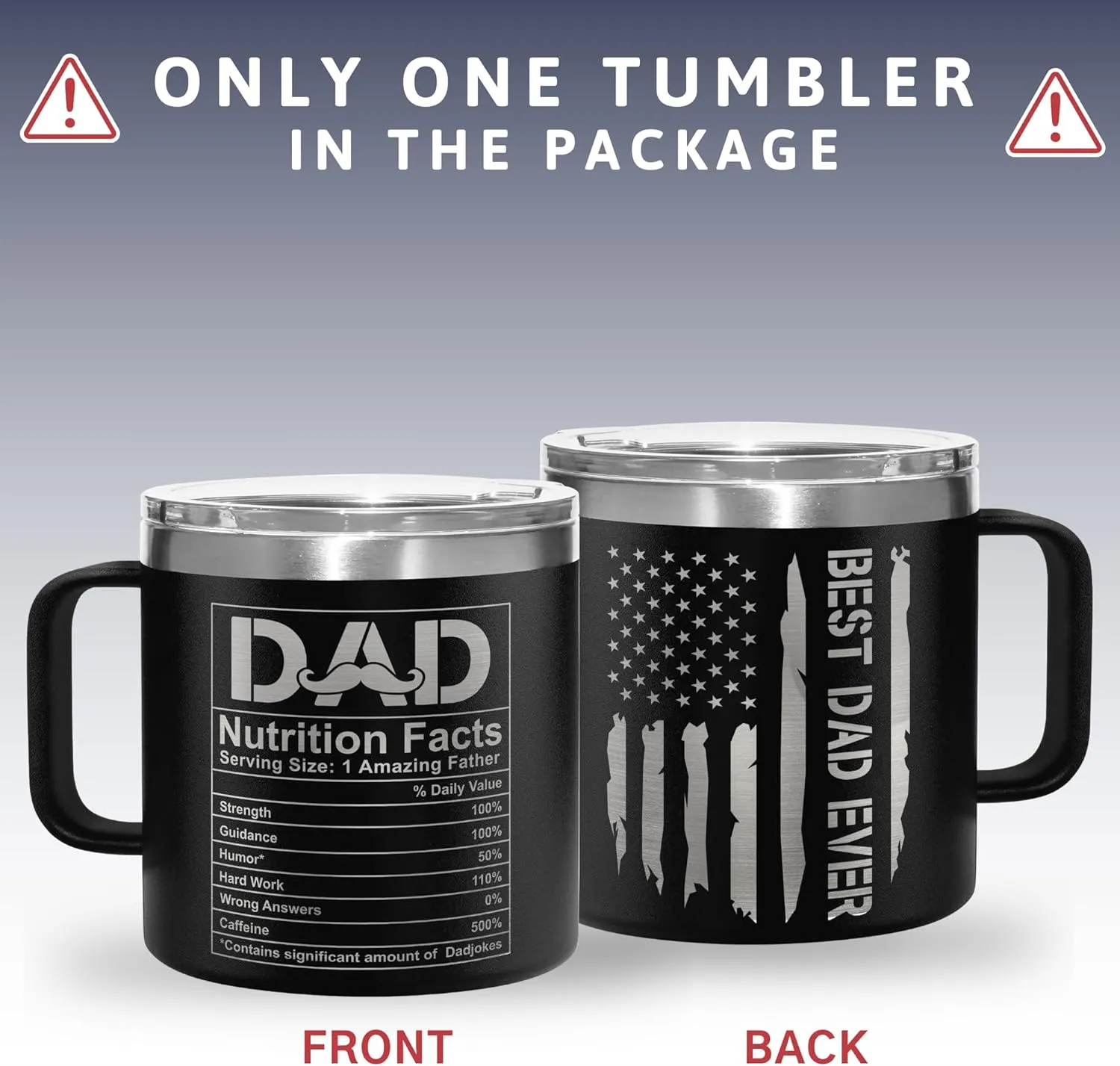 Gifts for Dad from Daughter, Son - Dad Gifts - Fathers Day Gift for Dads - Birthday, Father's Day, Christmas Presents for Father - First Time, New Dads Gift Ideas - 14 Oz 2-sided Coffee Mug