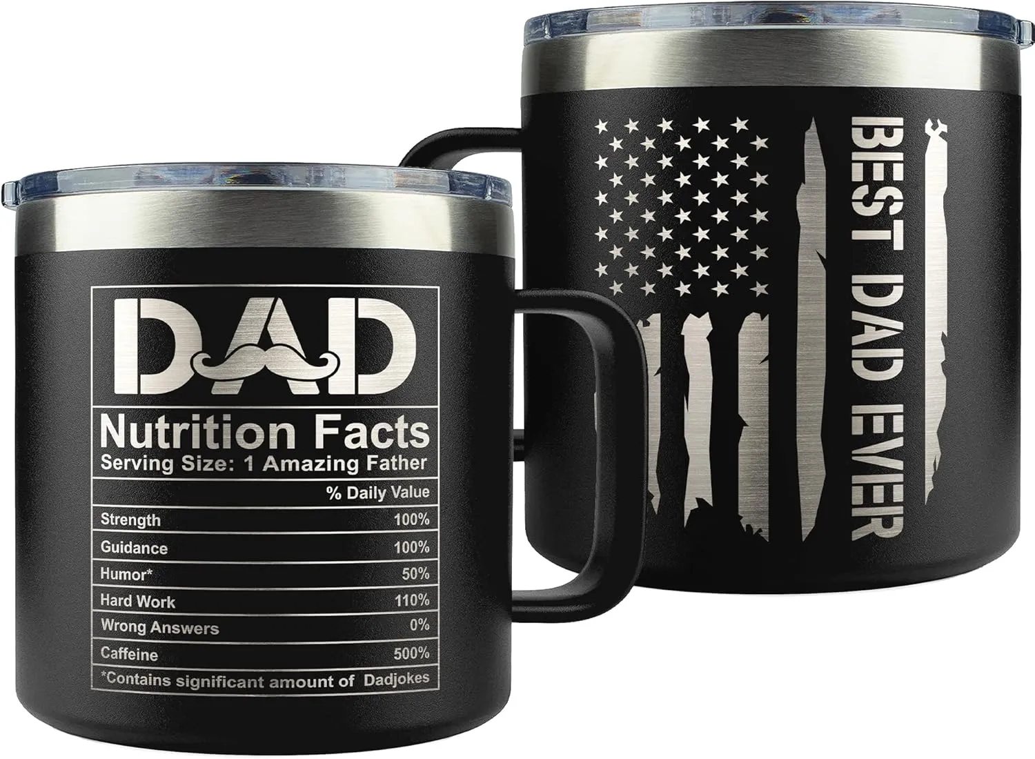 Gifts for Dad from Daughter, Son - Dad Gifts - Fathers Day Gift for Dads - Birthday, Father's Day, Christmas Presents for Father - First Time, New Dads Gift Ideas - 14 Oz 2-sided Coffee Mug