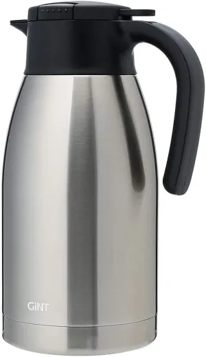 GiNT 64Oz Thermal Coffee Carafe, Insulated Stainless Steel Coffee Carafes for Keeping Hot/Double Walled Vacuum Thermal Carafe (Silver, 1.9L)