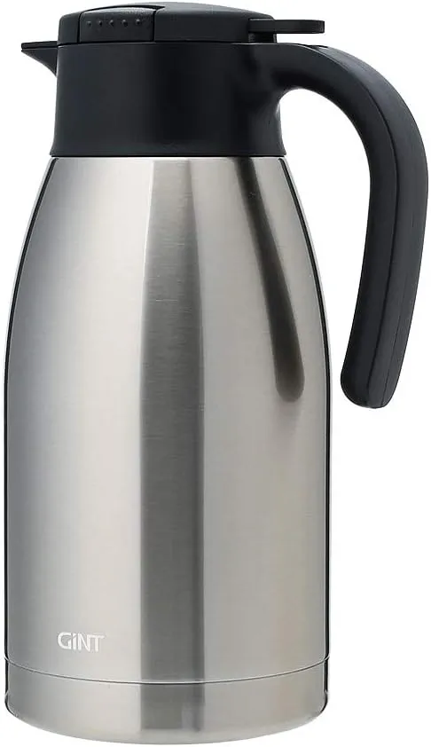 GiNT 64Oz Thermal Coffee Carafe, Insulated Stainless Steel Coffee Carafes for Keeping Hot/Double Walled Vacuum Thermal Carafe (Silver, 1.9L)