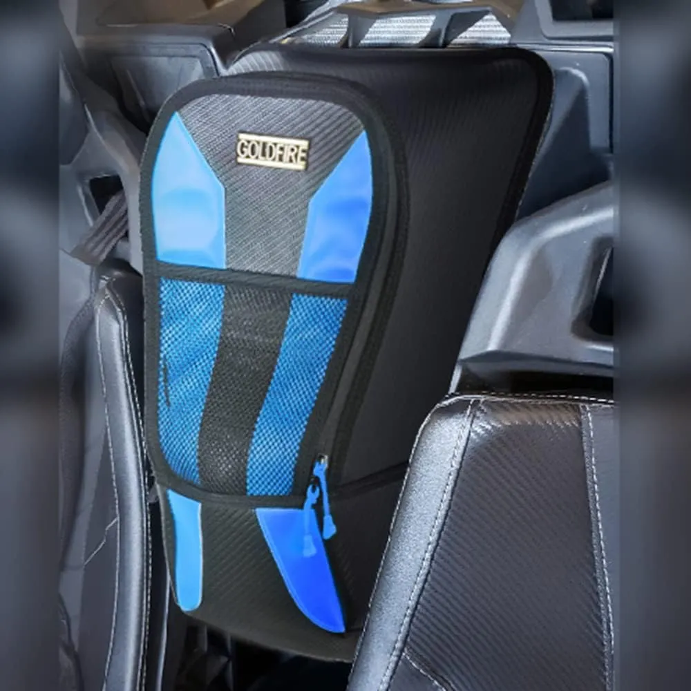 Goldfire Maverick X3 Storage Tool Bag Accessories Center Between Seat Storage Gear Bag Center Shoulder Console Organizer Box Fit For Can Am Maverick X3, Maverick X3 MAX, (OEM #715004277) (Blue)