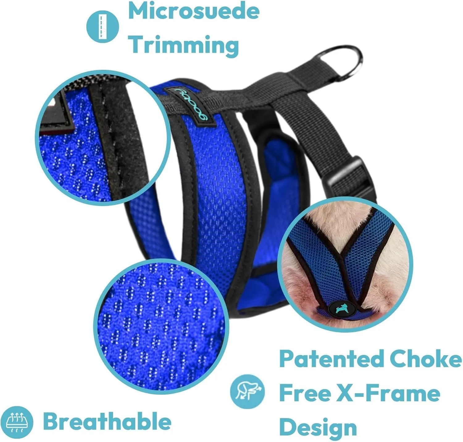 Gooby Comfort X Head In Harness - Green, Medium - No Pull Small Dog Harness Patented Choke-Free X Frame - Perfect on the Go Dog Harness for Medium Dogs No Pull or Small Dogs for Indoor and Outdoor Use