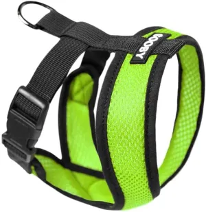 Gooby Comfort X Head In Harness - Green, Medium - No Pull Small Dog Harness Patented Choke-Free X Frame - Perfect on the Go Dog Harness for Medium Dogs No Pull or Small Dogs for Indoor and Outdoor Use