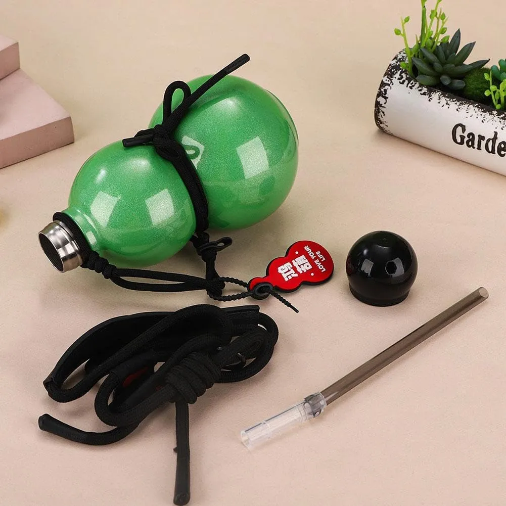 Gourd Water Bottle Retro Style Gourd Sports Water Bottle 316 Stainless Steel Winter Thermos Cup 500ml Travel Water Bottle for Outdoor Travel Sports and Indoor Office