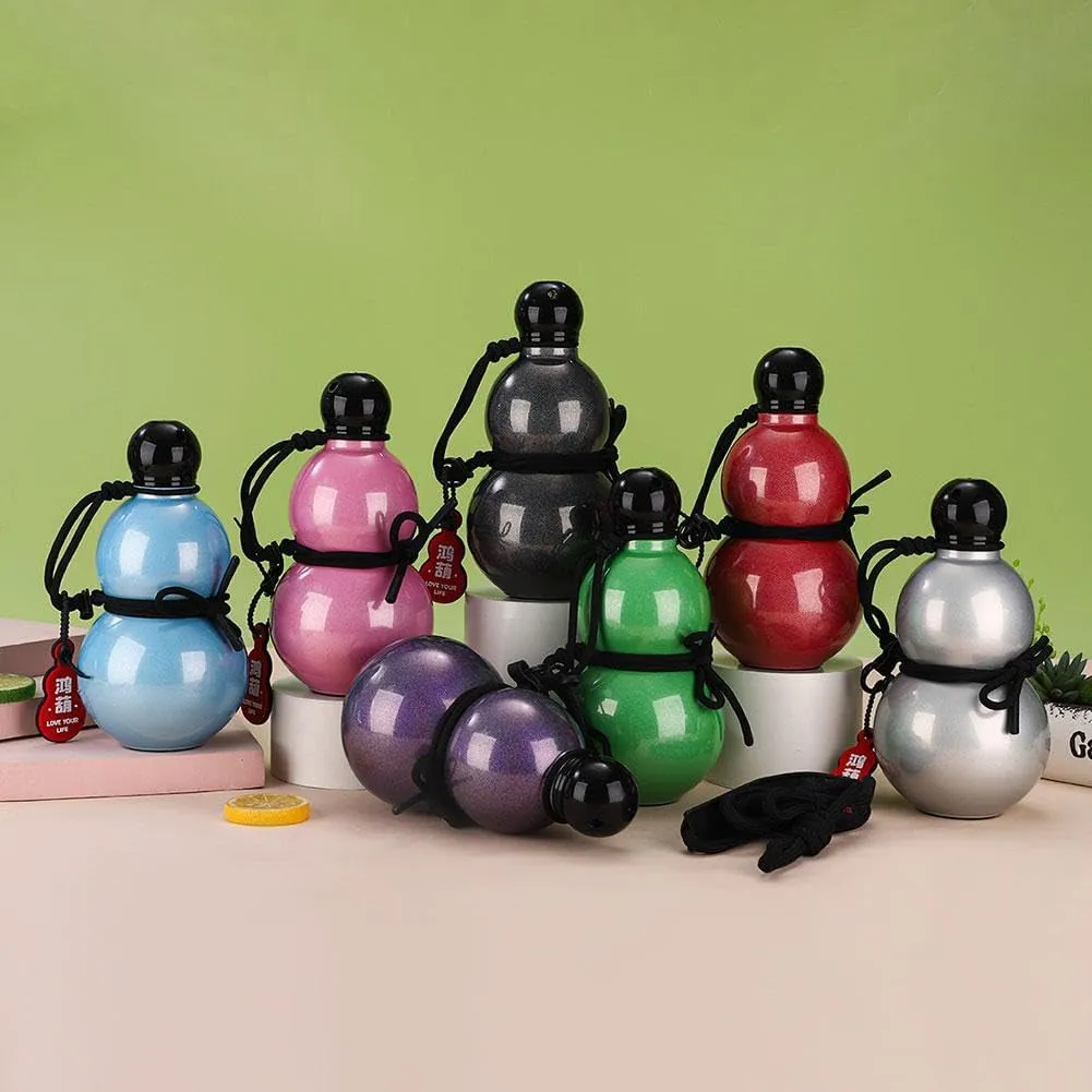 Gourd Water Bottle Retro Style Gourd Sports Water Bottle 316 Stainless Steel Winter Thermos Cup 500ml Travel Water Bottle for Outdoor Travel Sports and Indoor Office