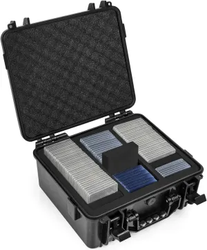 Graded Card Storage Box, 3 Row Waterproof Graded Card Case for Sports Cards, Trading Card Case Fits PSA GMA BGS HGA and Toploader Cards