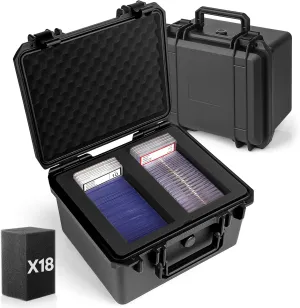 Graded Card Storage Box, PSA Slab Case Holder Compatible with 40 Graded Cards, Top Loader Storage Hard Cases, Waterproof Trading Card Storage Boxes for Top Loaders, Sports Card, One Touch