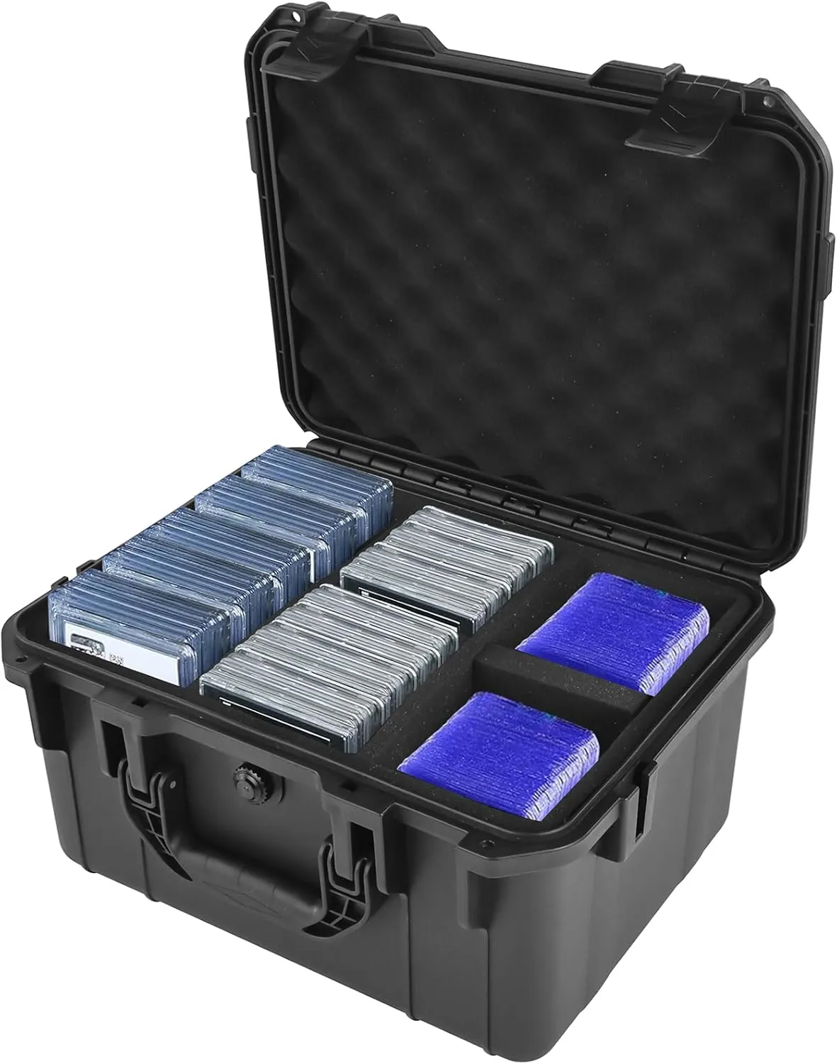 Graded Sports Card Storage Box, Trading Card Case for PSA Compatible with 100 Card Slabs, Waterproof Protective Holder Organizer Box for Zion, Top Loader, Magnetic (Holder 300 )