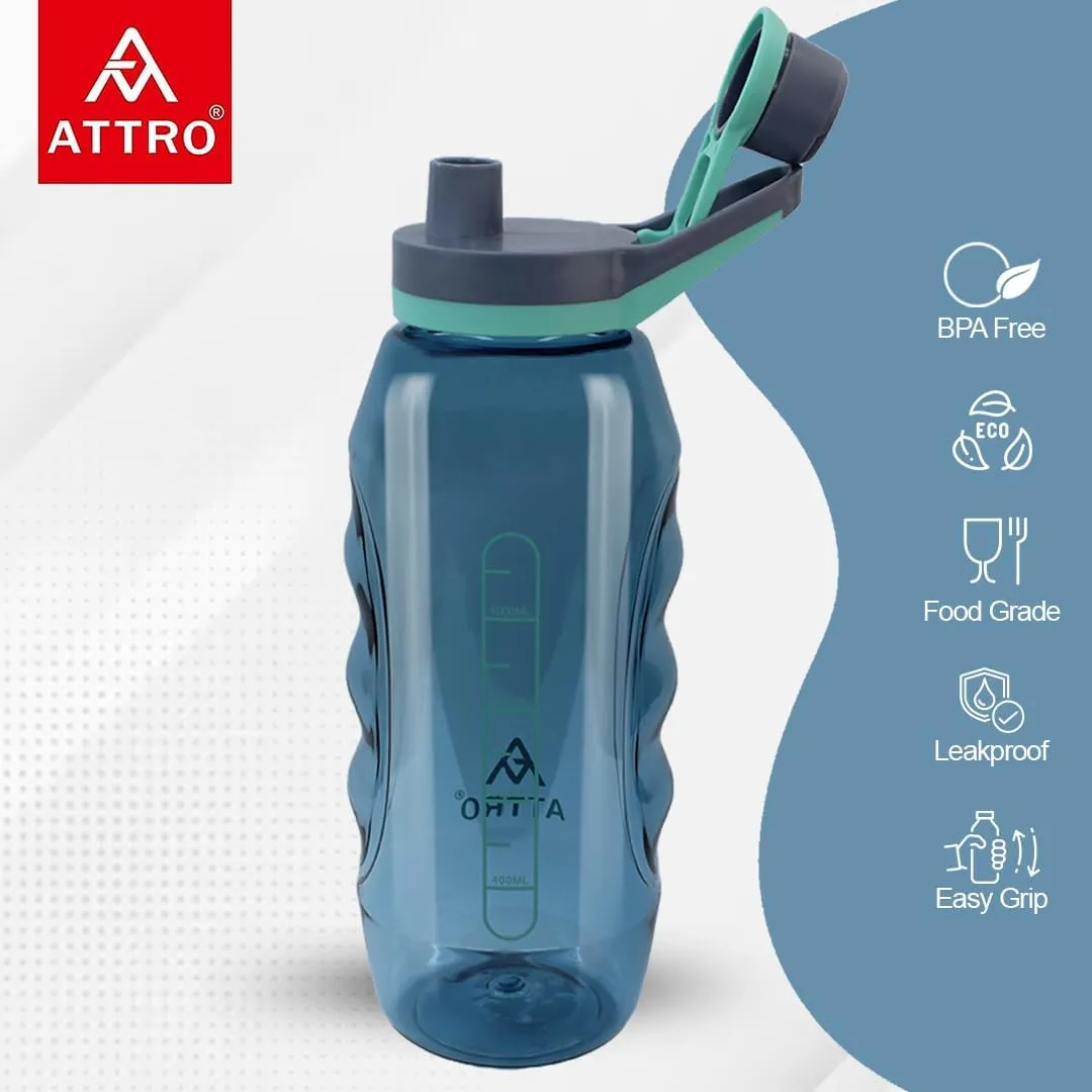 Gripstar Sports 1500ml Water Bottle with Easy to Carry Grip Handle BPA Free Food Grade Leak Proof Ideal for Gym Workout, School, Office & Outdoor - Blue