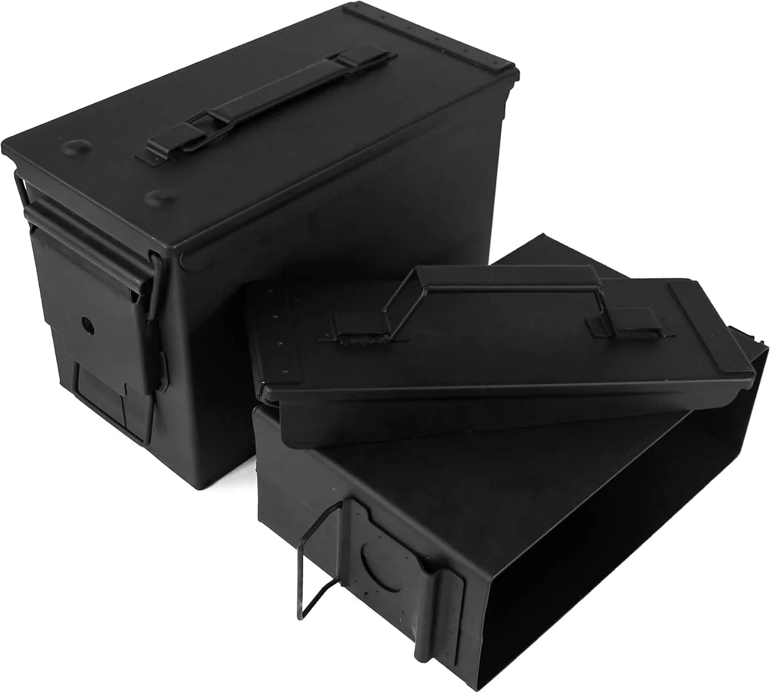 GUGULUZA Metal Ammo Can 30/50 Cal, Lockable Bullet Storage Case, Waterproof & Airtight Containers Box with Flip Top for Long-Term Storage Shotgun, Rifles, Pistols Ammunition