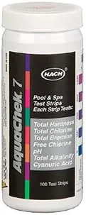 Hach Aquachek Silver 7-Way 100 Strips Ac551236