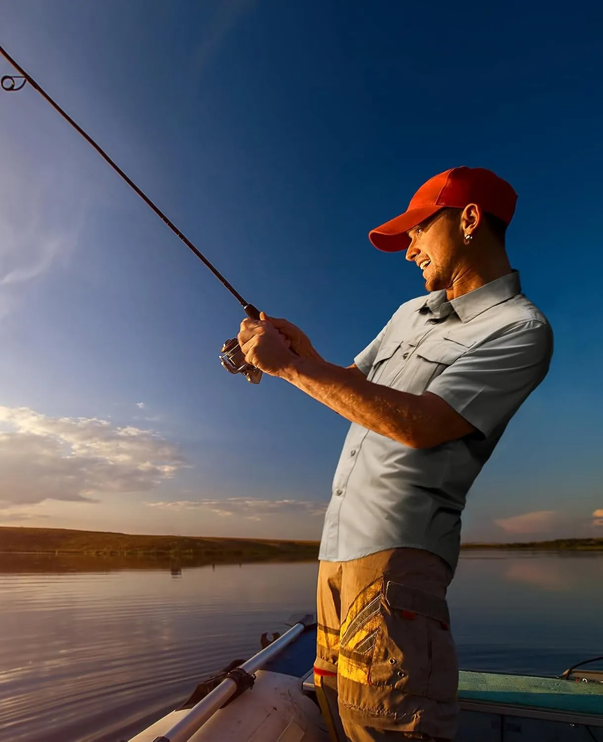 Haimont Men's Sun Protection Shirt Water Resistant Short Sleeve Button Down Shirt Quick Dry Cooling for Hiking Fishing