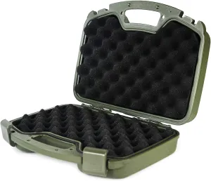 Hard Pistol Case with Foam,Lockable Waterproof Portable 2 Handguns Magazine Storage Box for Outdoor Shooting Hunting Range