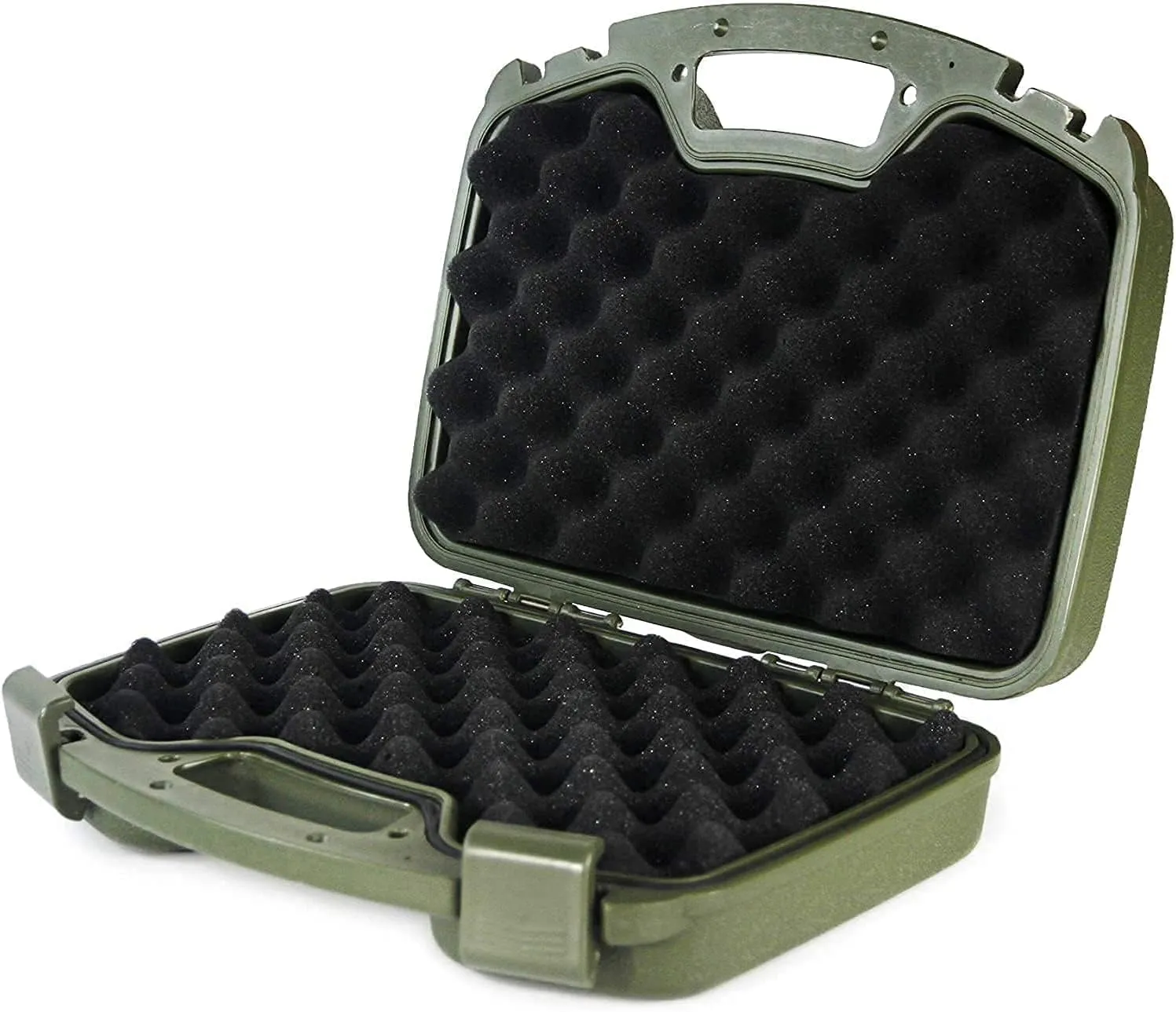 Hard Pistol Case with Foam,Lockable Waterproof Portable 2 Handguns Magazine Storage Box for Outdoor Shooting Hunting Range