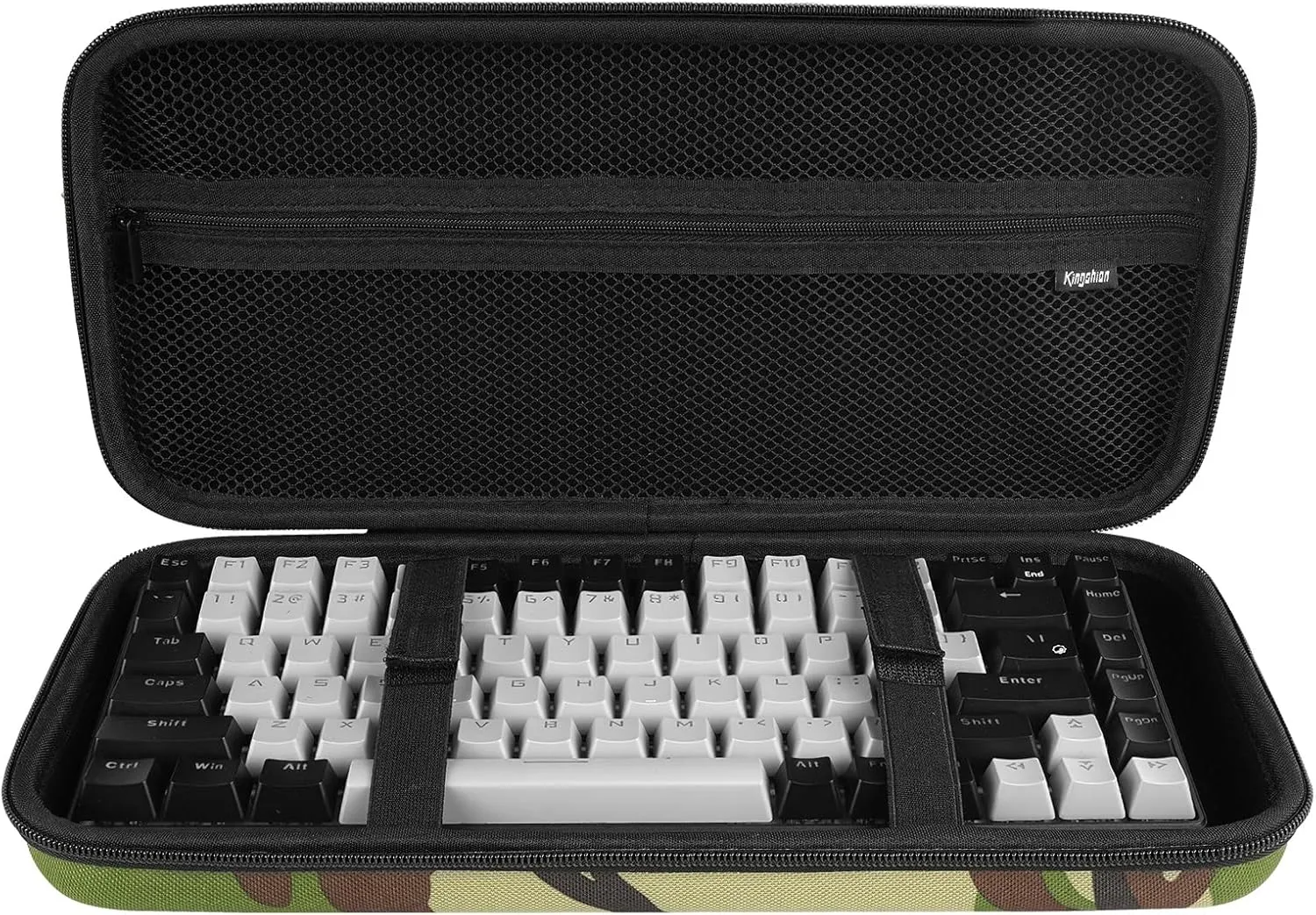 Hard Shell Travel Bag, 75% Keyboard Case Compatible with Keychron K2,Melgeek,Logitech POP Keys Mechanical,MX Mechanical Mini Wireless Keyboard,84 Key Wireless Portable Keyboard - Camouflage
