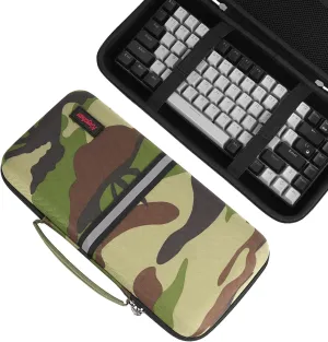 Hard Shell Travel Bag, 75% Keyboard Case Compatible with Keychron K2,Melgeek,Logitech POP Keys Mechanical,MX Mechanical Mini Wireless Keyboard,84 Key Wireless Portable Keyboard - Camouflage