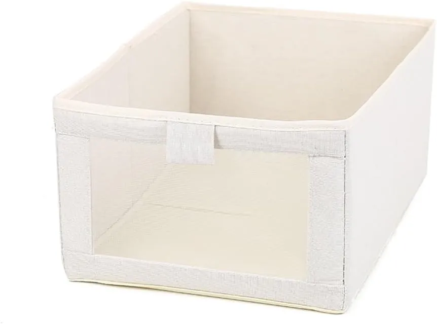 HBJWOV Canvas Shelf Basket Wardrobe Bedroom Fabric Storage Basket Foldable Linen Storage Box for Toy