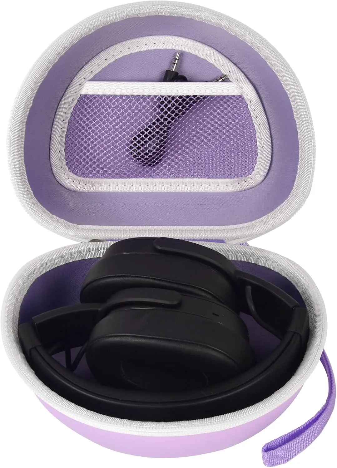 Headphone Case for Skullcandy Crusher/Hesh/Evo Wireless Over-Ear Bluetooth Earphones, for Beats Studio Pro/ 3/Solo 4/3/2 Headphones and More Noise Cancelling Foldable Headset - Hard Box Only - Purple
