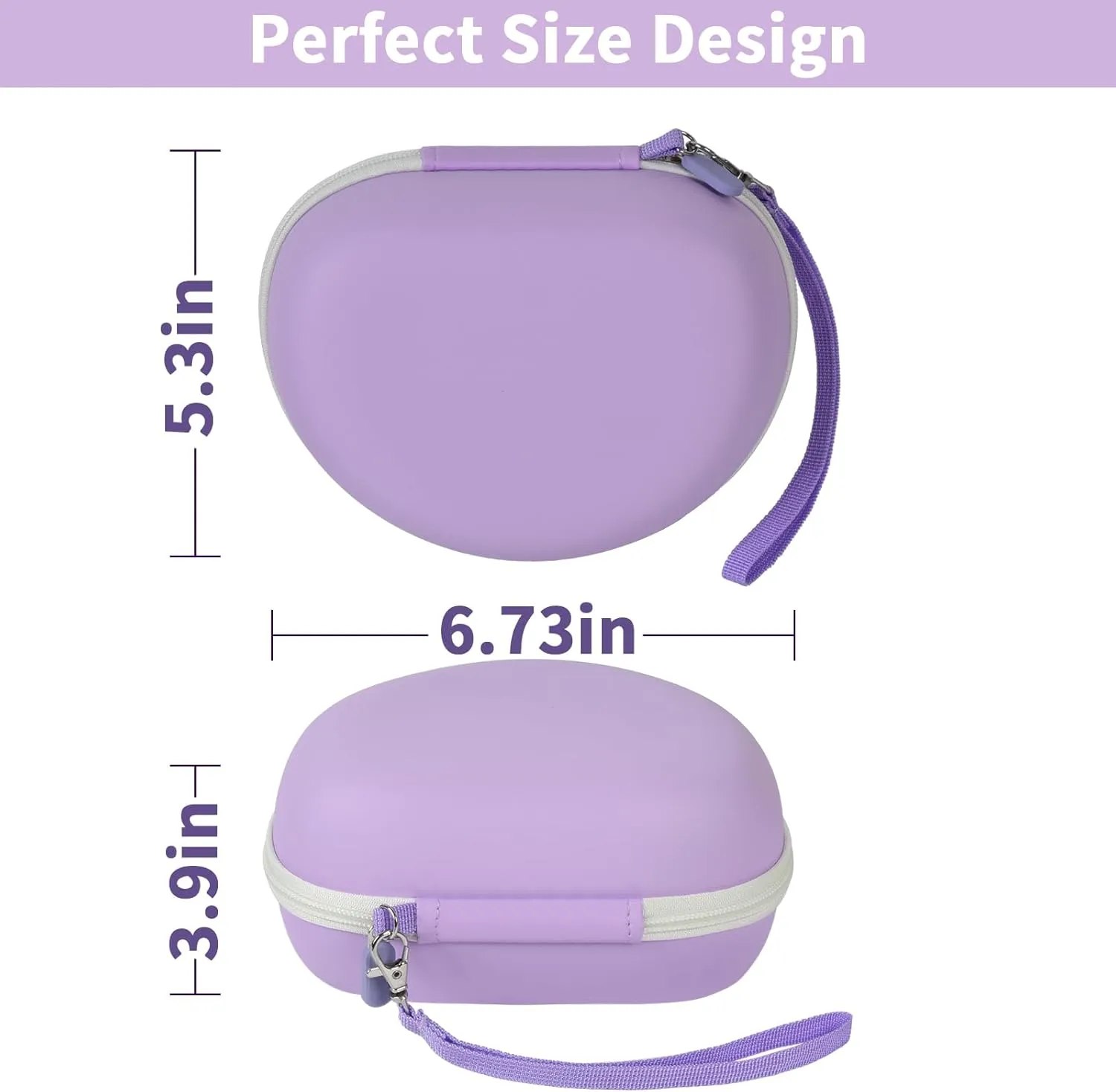 Headphone Case for Skullcandy Crusher/Hesh/Evo Wireless Over-Ear Bluetooth Earphones, for Beats Studio Pro/ 3/Solo 4/3/2 Headphones and More Noise Cancelling Foldable Headset - Hard Box Only - Purple