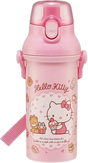 Hello Kitty Plastic Water Bottle with Strap 16.23oz -Sweets