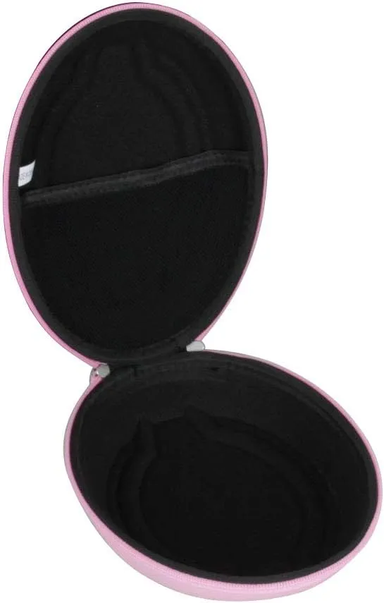 Hetmitshell Hard EVA Travel Case Fits Mpow 059 Bluetooth Headphones Over Ear Hi-Fi Stereo Wireless Headset Foldable Soft Memory-Protein Earmuffs (Pink)