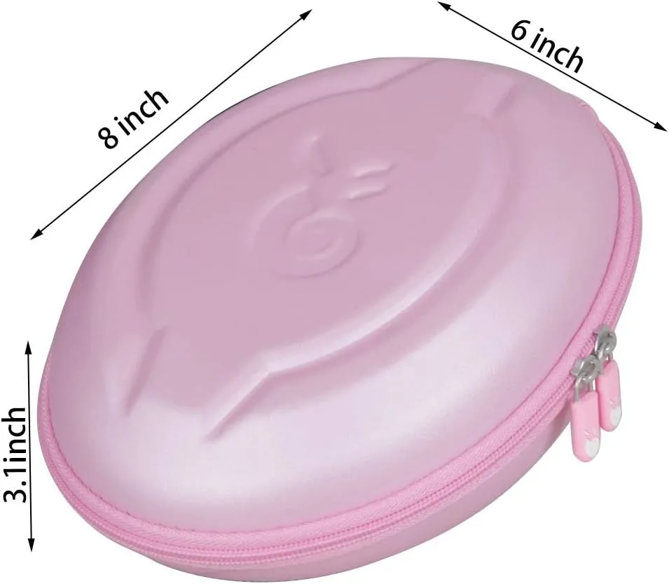 Hetmitshell Hard EVA Travel Case Fits Mpow 059 Bluetooth Headphones Over Ear Hi-Fi Stereo Wireless Headset Foldable Soft Memory-Protein Earmuffs (Pink)