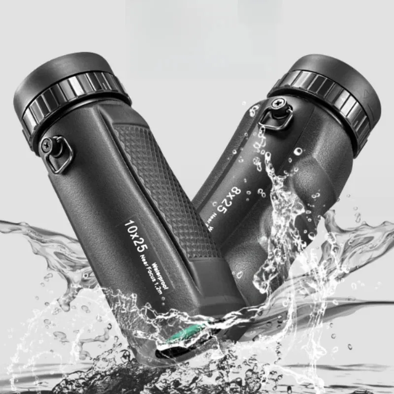 High Definition Monocular 8x25 - Waterproof Camping Optics with Bak4 Prism