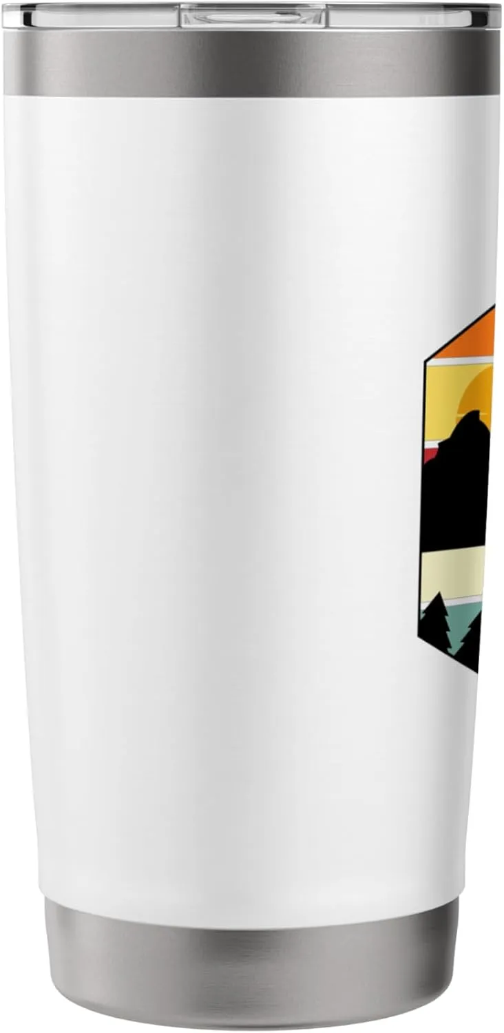 Hiking Outdoors Mountains Climbing Adventures Forest Explore Stainless Steel Insulated Tumbler