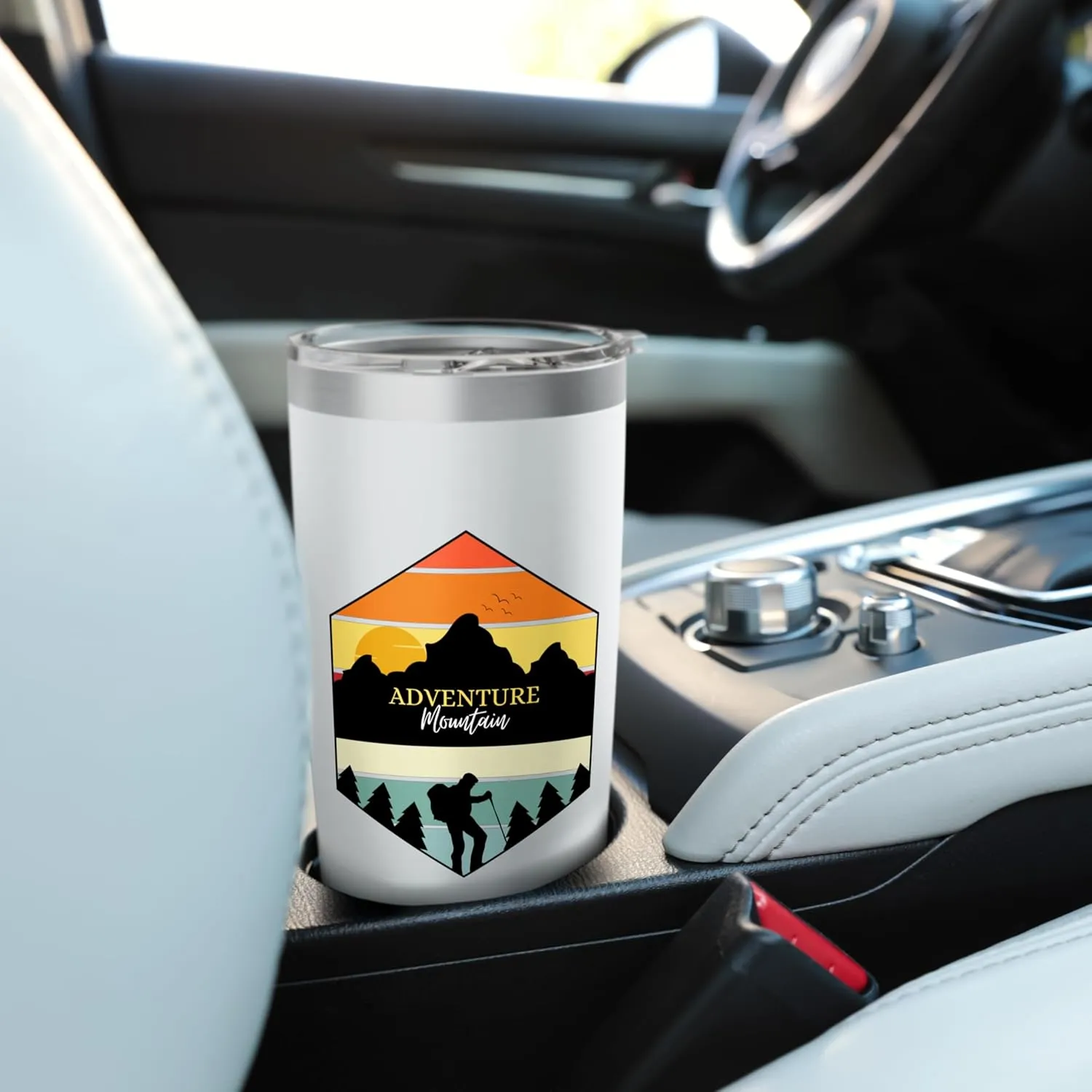 Hiking Outdoors Mountains Climbing Adventures Forest Explore Stainless Steel Insulated Tumbler