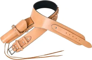 HILASON Western Right Hand Gun Holster Rig 44/45 Caliber Leather Cowboy | Cowboy Gun Holster | Holster | Leather Gun Holster