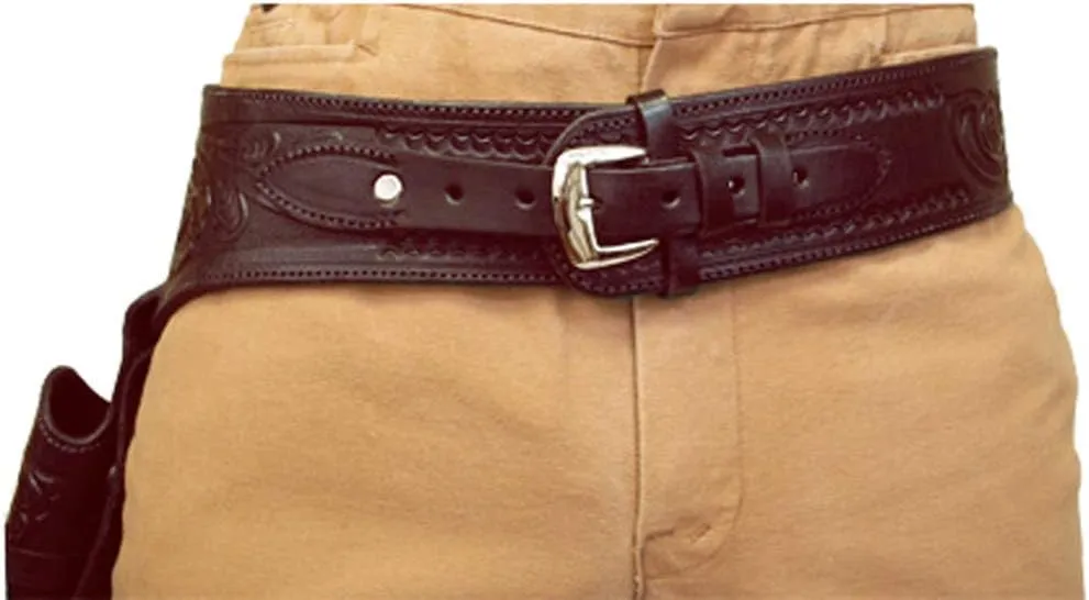 HILASON Western Right Hand Gun Holster Rig 44/45 Caliber Leather Cowboy | Cowboy Gun Holster | Holster | Leather Gun Holster