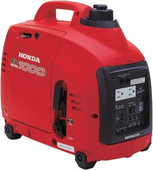 Honda EU1000i Inverter Generator, Super Quiet, Eco-Throttle, 1000 Watts/8.3 Amps @ 120v (Red)